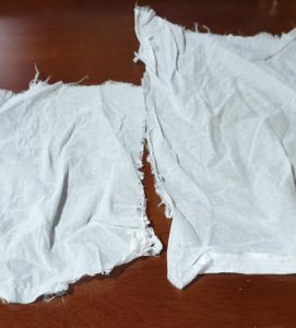 squares of muslin cloth for cooking jam