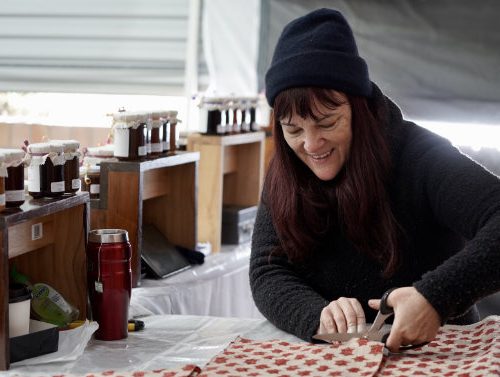 Wendy Cowie at her Market Stall